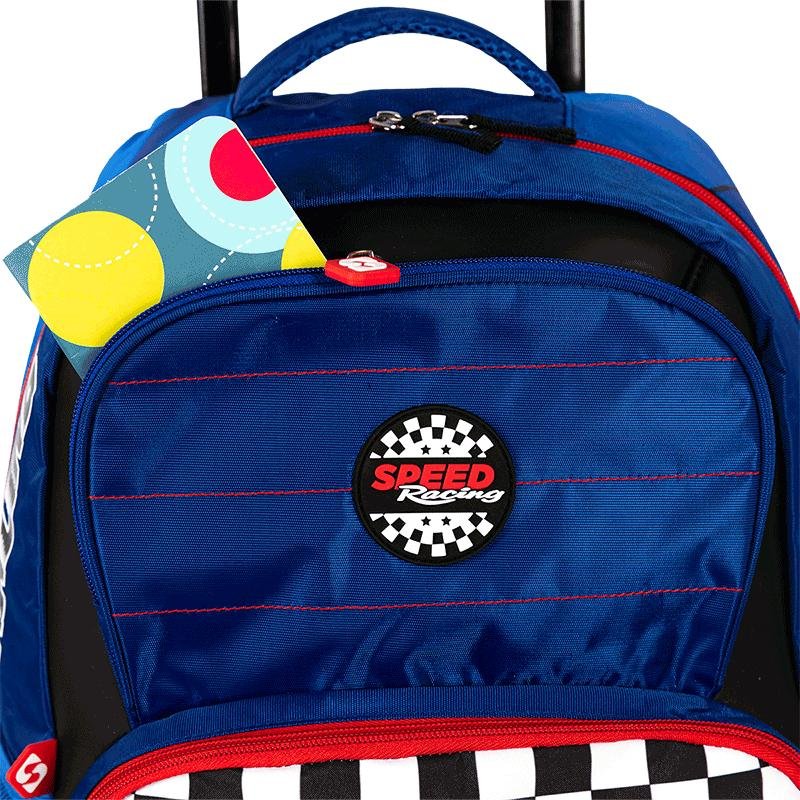 Mochilete Grande Sestini Racing - Colorido Azul 6