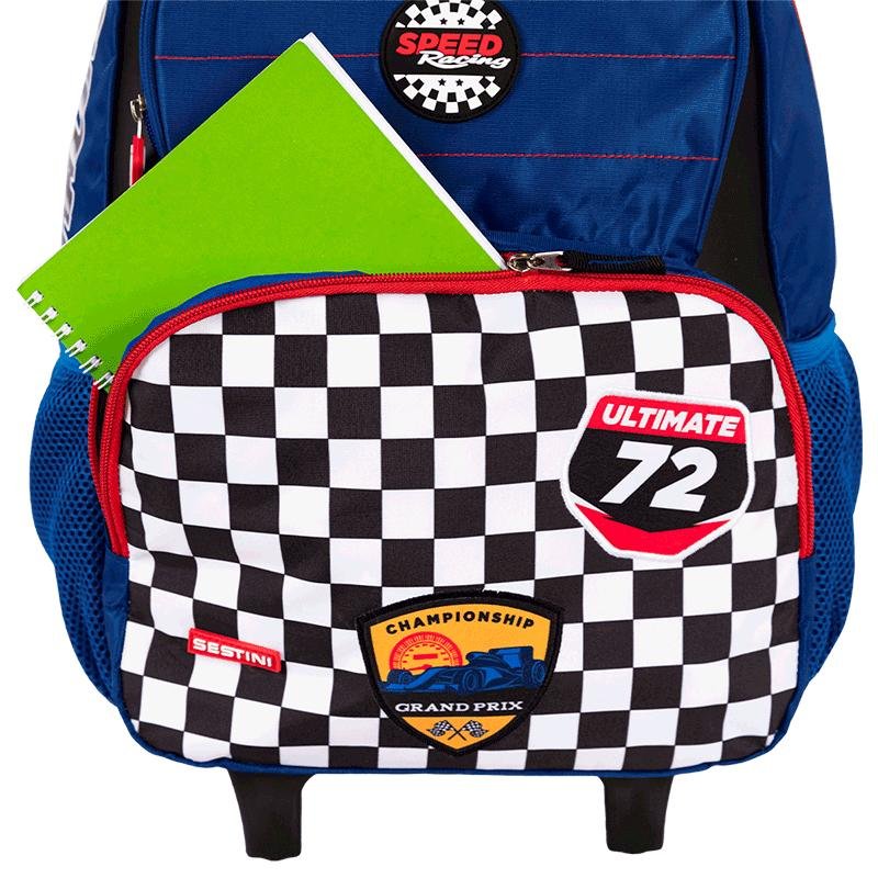 Mochilete Grande Sestini Racing - Colorido Azul 7