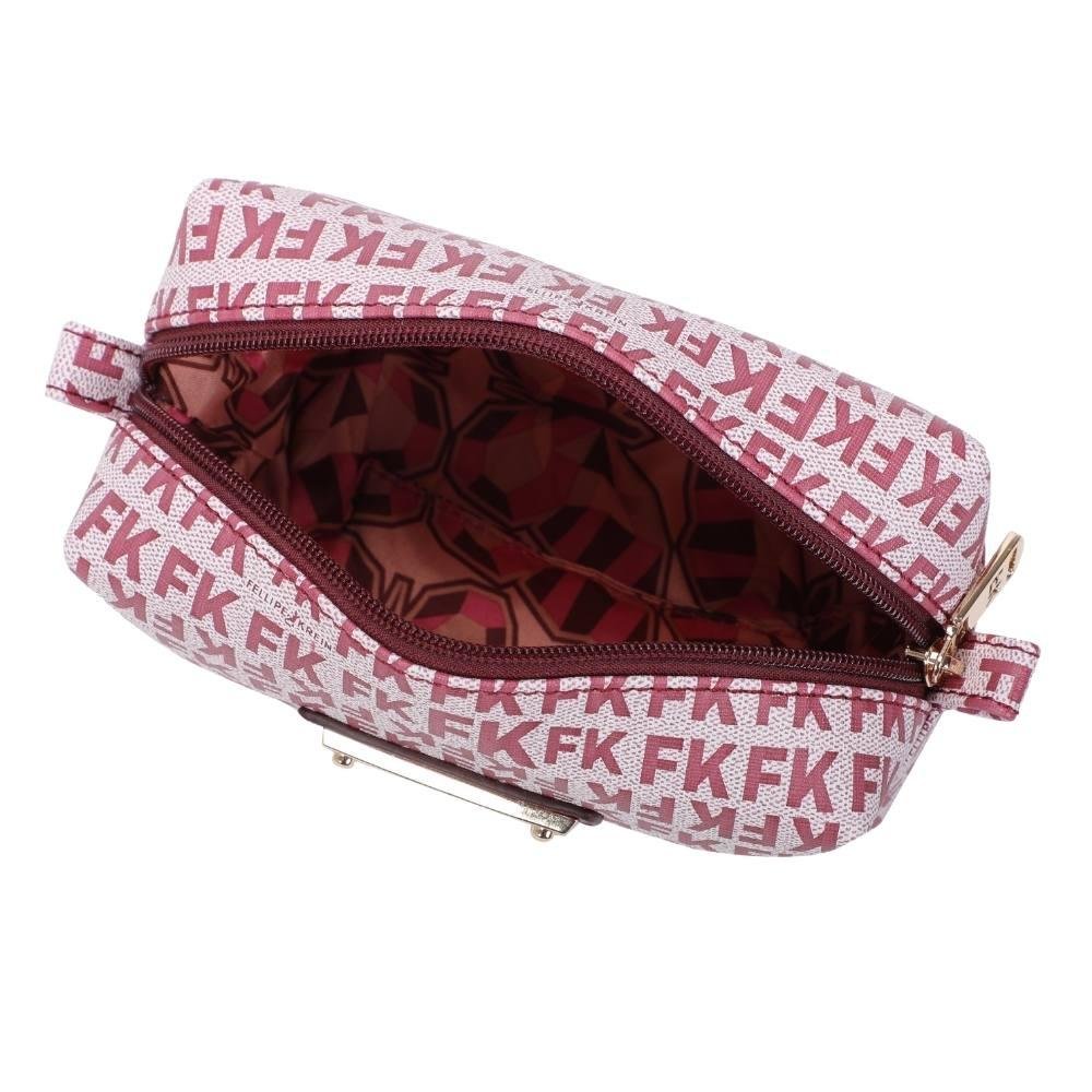Necessaire Pequena Fellipe Krein Ss23 Fk660 - Vinho Vermelho 7