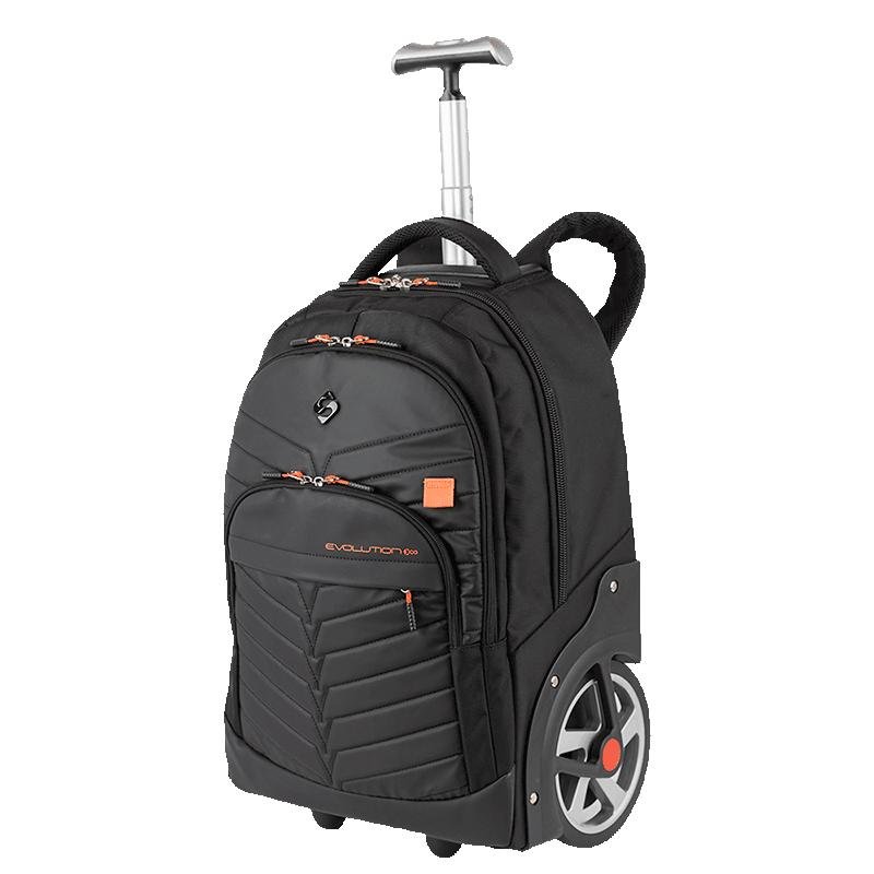 Mochila Carrinho Mega Rodas Sestini Evolution 2 - Black Fire Preto 3