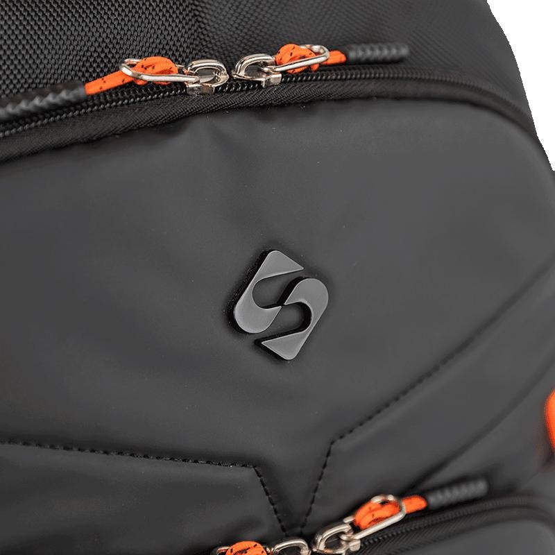 Mochila Carrinho Mega Rodas Sestini Evolution 2 - Black Fire Preto 9