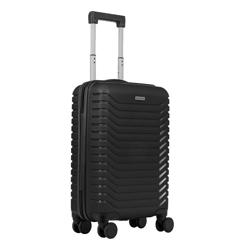 Mala Bordo em Polipropileno com Rodas 360º PP Basic - Preto Preto 2