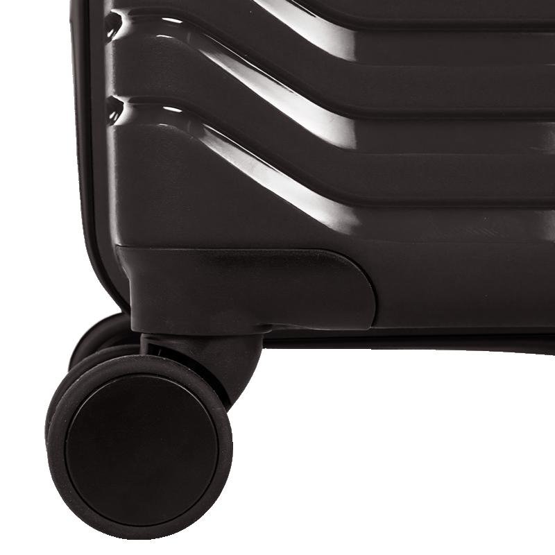 Mala Bordo em Polipropileno com Rodas 360º PP Basic - Preto Preto 7