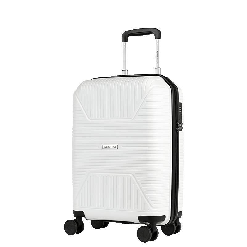 Mala de Viagem Bordo com Rodas 360° PP Prime - Branco Branco 3