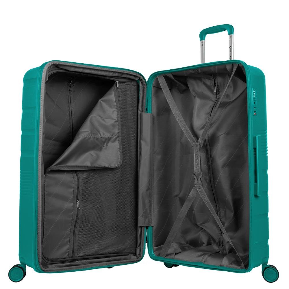 Mala de Viagem Grande com Rodas 360° PP Supreme - Verde Verde 8