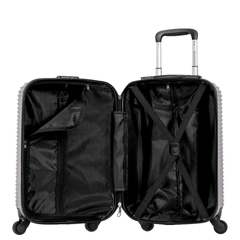 Mala de Viagem Bordo com Rodas 360° Classy  20 - Prata Prata 5