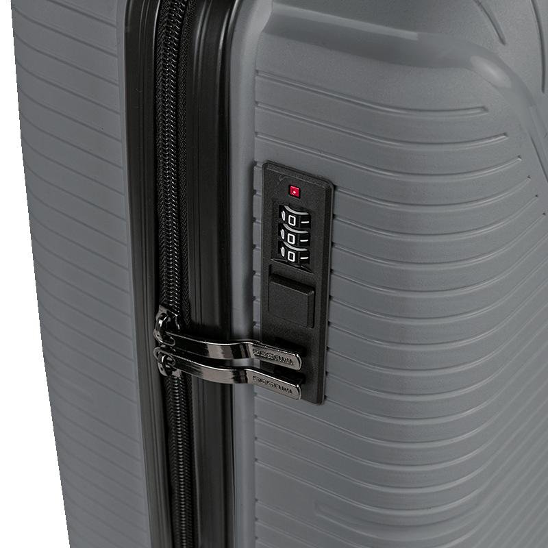 Mala de Viagem Bordo com Rodas 360° PP Prime - Cinza Oceânico Cinza 6