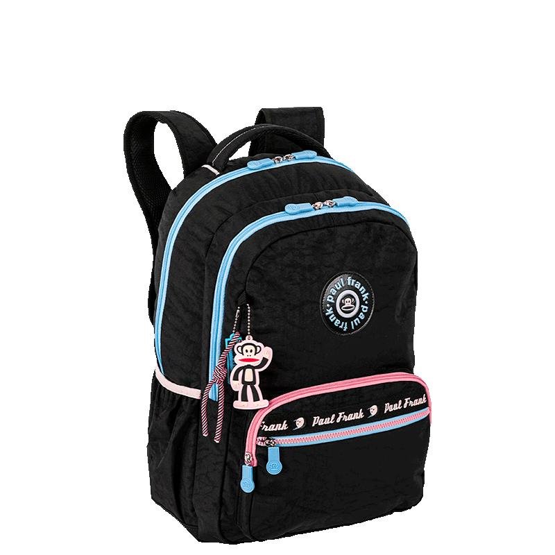 Mochila 2 Compartimentos Paul Frank Fun - Preto e Rosa Preto 2