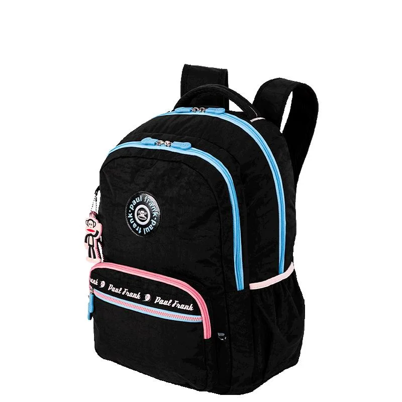 Mochila 2 Compartimentos Paul Frank Fun - Preto e Rosa Preto 3