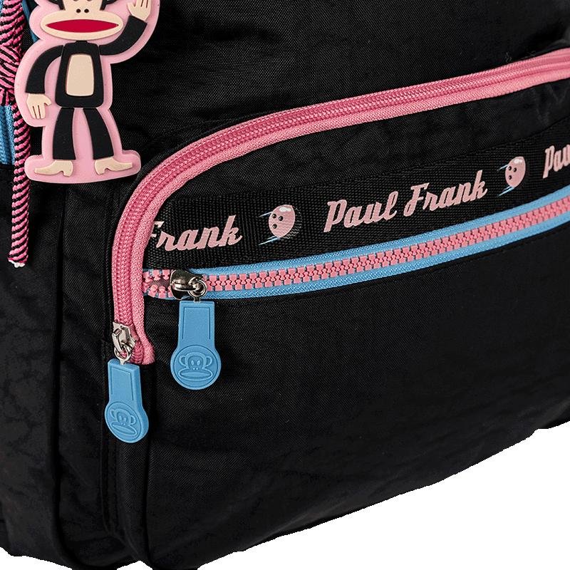 Mochila 2 Compartimentos Paul Frank Fun - Preto e Rosa Preto 8