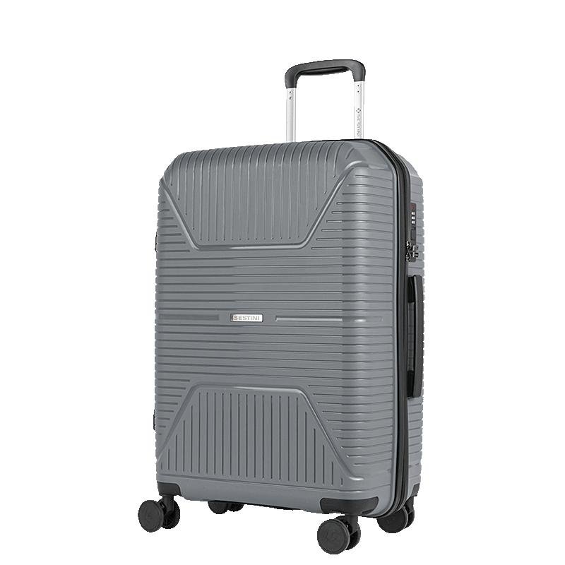 Mala de Viagem Média com Rodas 360° PP Prime - Cinza Oceânico Cinza 3