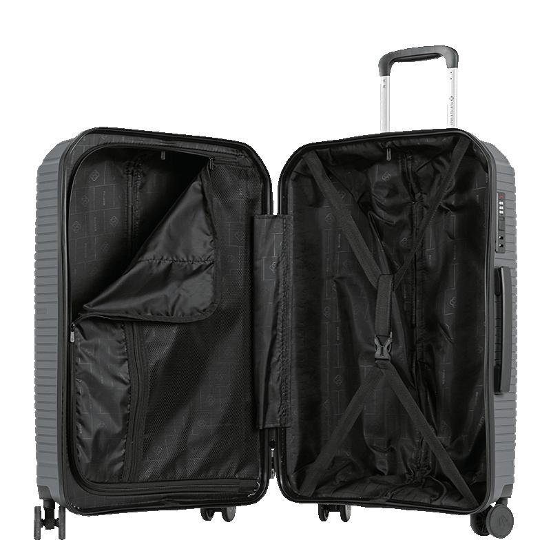 Mala de Viagem Média com Rodas 360° PP Prime - Cinza Oceânico Cinza 5