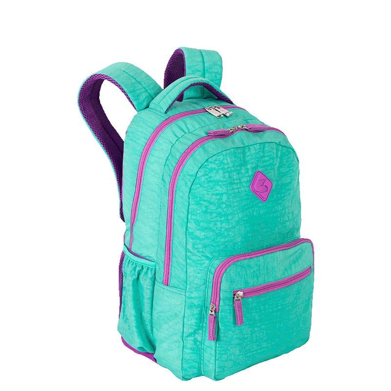 Mochila 2 Compartimentos Sestini College Crinkle 4 Azul - Turquesa Verde 2
