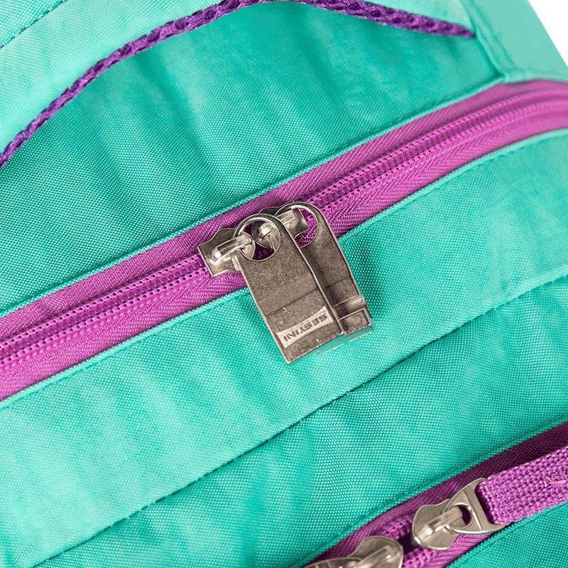 Mochila 2 Compartimentos Sestini College Crinkle 4 Azul - Turquesa Verde 7