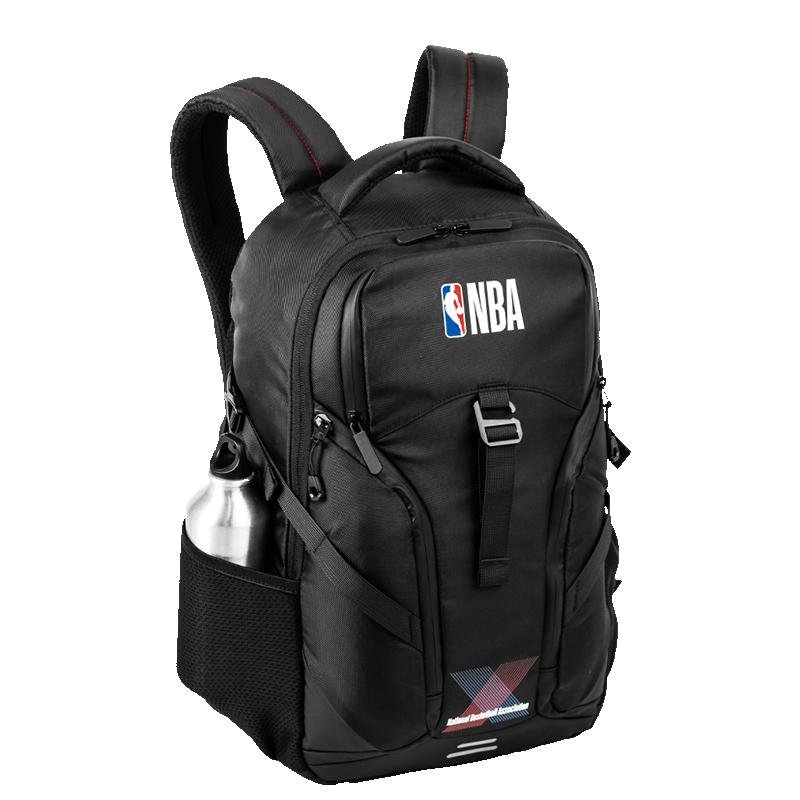 Mochila Grande 2 Compartimentos Notebook NBA Max - Preto Preto 5