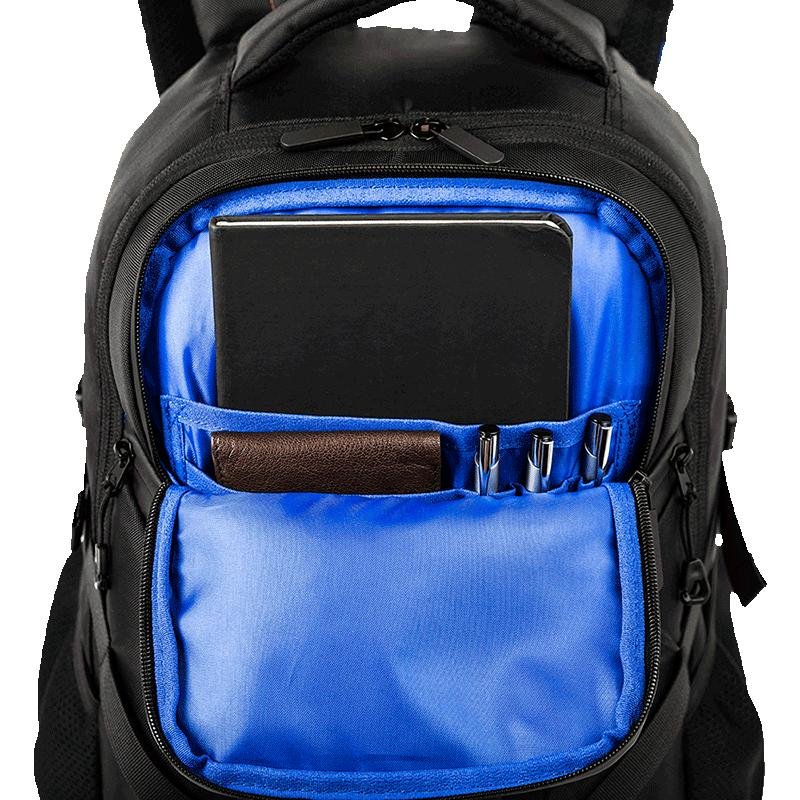 Mochila Grande 2 Compartimentos Notebook NBA Max - Preto Preto 6