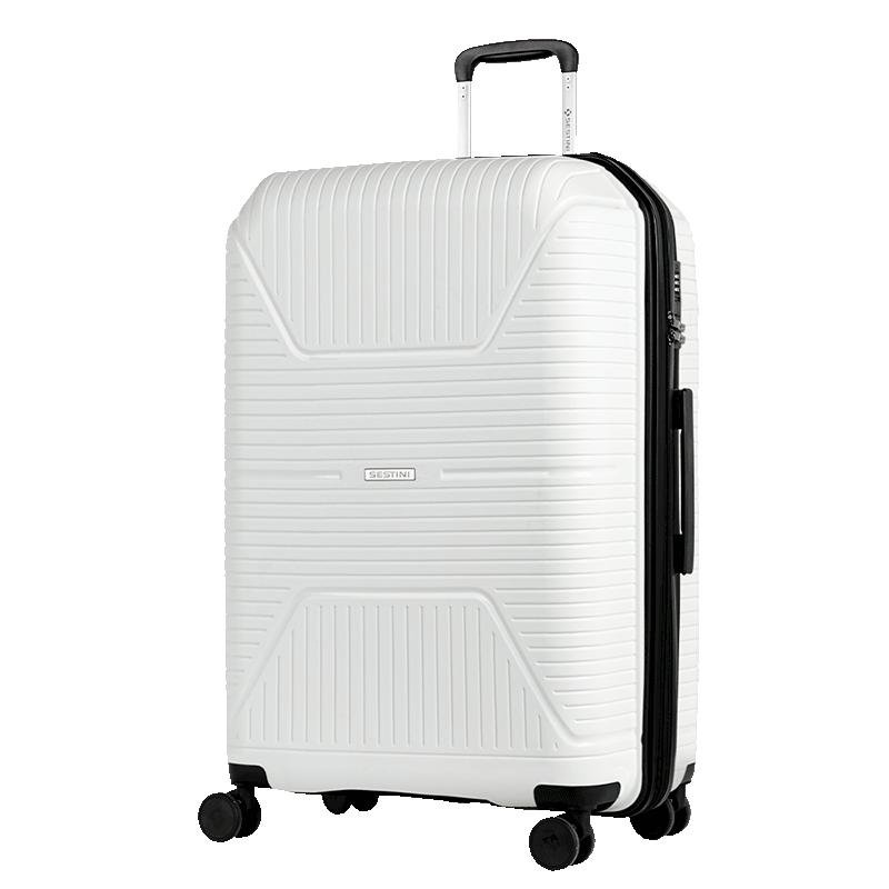 Mala de Viagem Grande com Rodas 360° PP Prime - Branco Branco 3