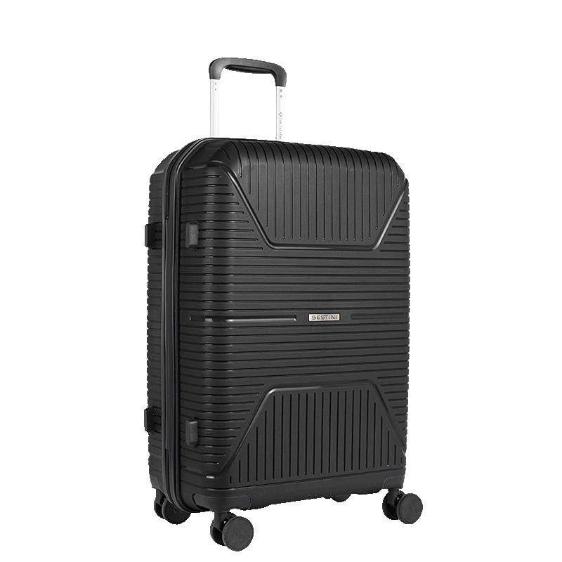 Mala de Viagem Média com Rodas 360° PP Prime - Preto Preto 2