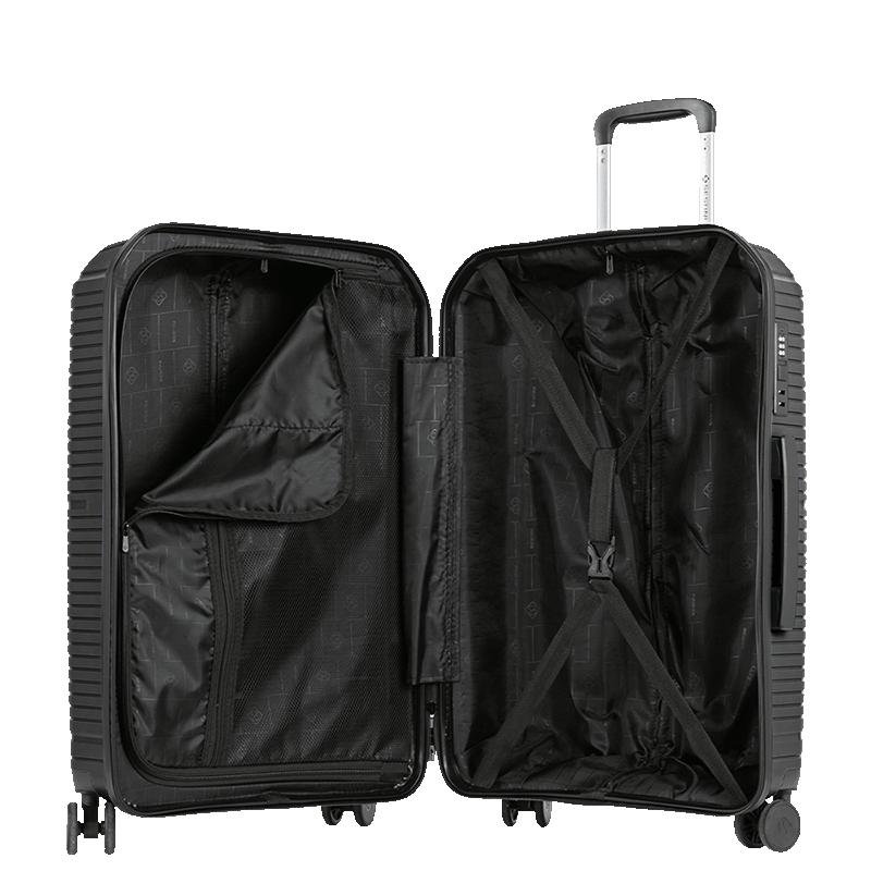 Mala de Viagem Média com Rodas 360° PP Prime - Preto Preto 5