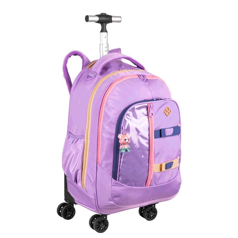 Mochila Carrinho 4 Rodas Duplas Sestini Studio - Lilás Roxo 2