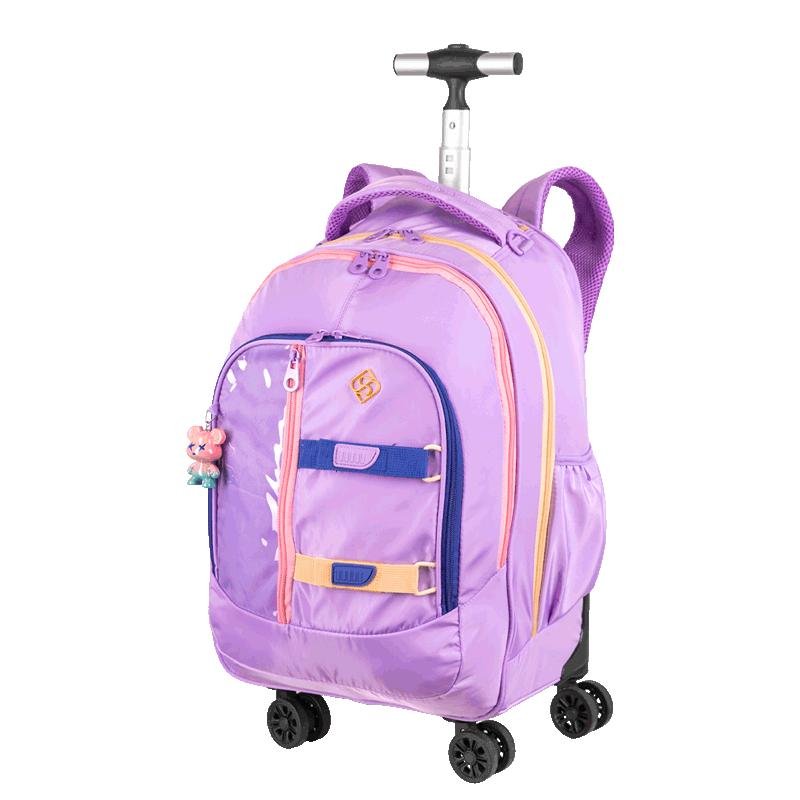 Mochila Carrinho 4 Rodas Duplas Sestini Studio - Lilás Roxo 3