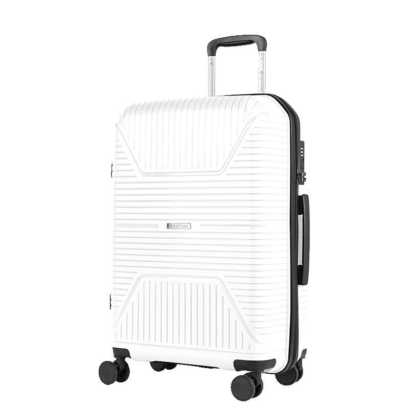 Mala de Viagem Média com Rodas 360° PP Prime - Branco Branco 3