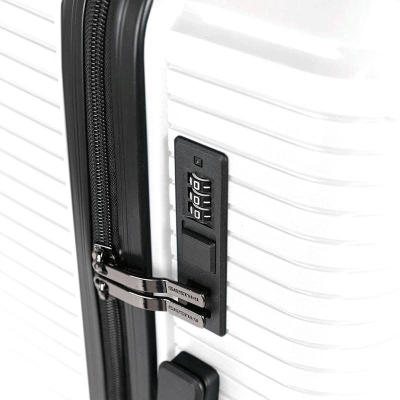 Mala de Viagem Média com Rodas 360° PP Prime - Branco Branco 6