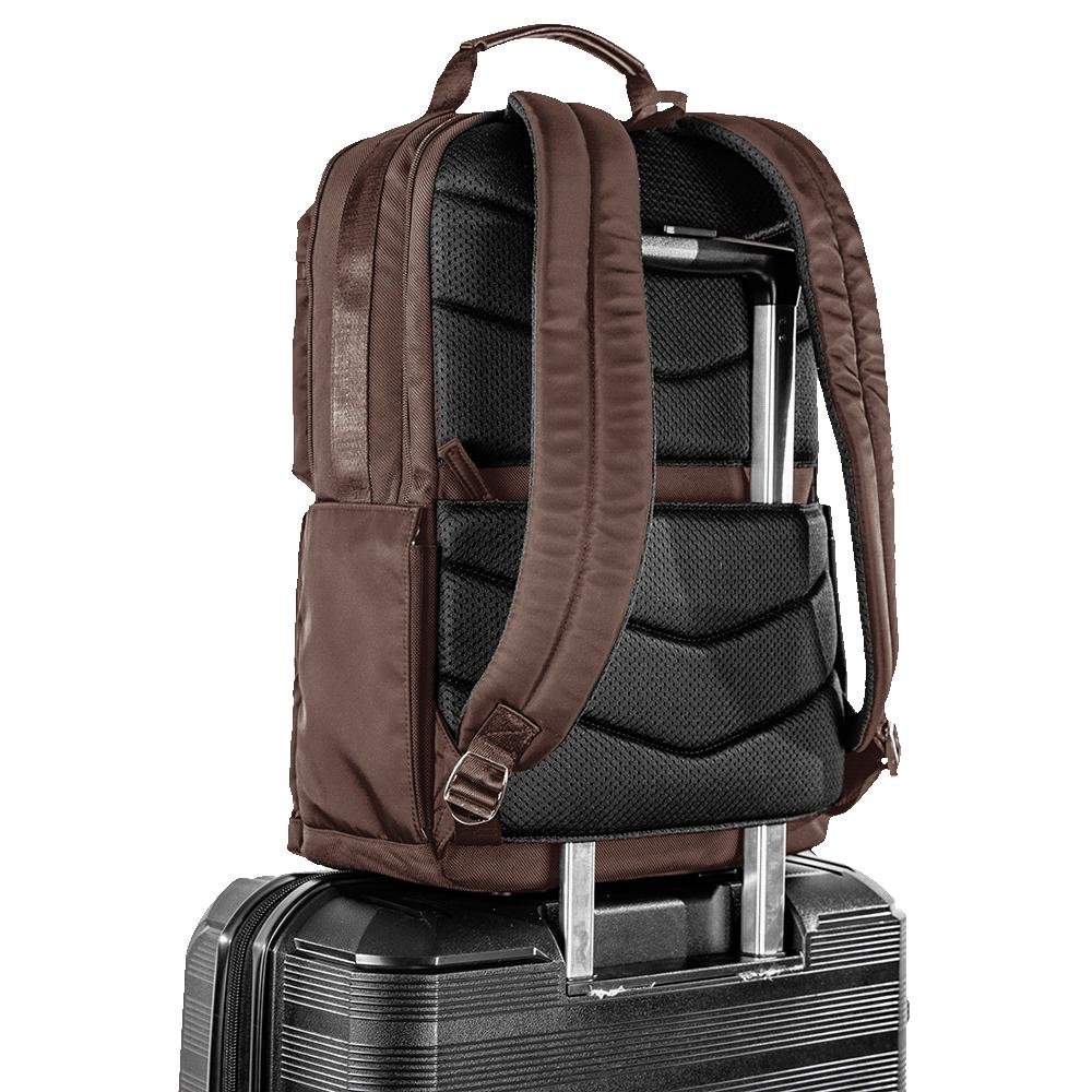 Mochila Grande 2 Compartimentos Notebook 15" Sestini Elegance - Marrom Marrom 3