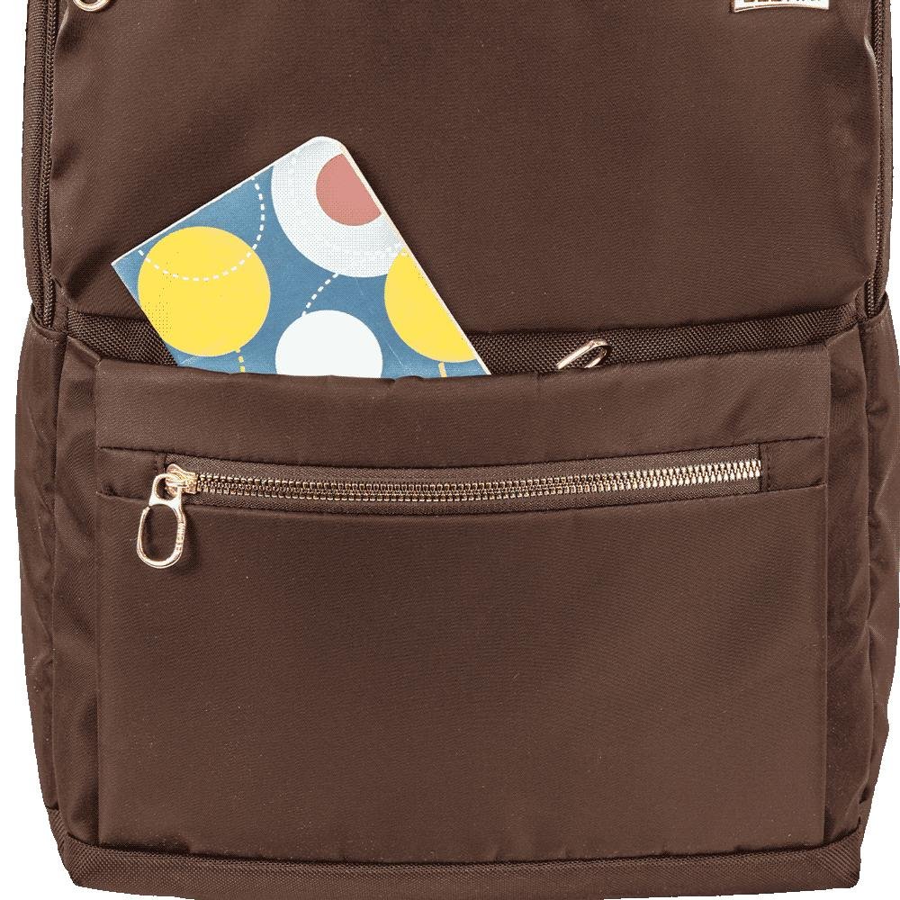 Mochila Grande 2 Compartimentos Notebook 15" Sestini Elegance - Marrom Marrom 6