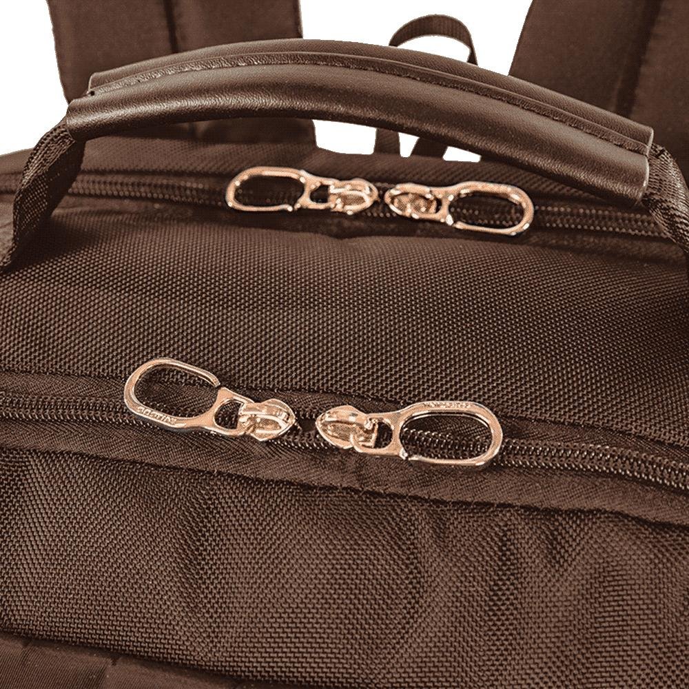 Mochila Grande 2 Compartimentos Notebook 15" Sestini Elegance - Marrom Marrom 8