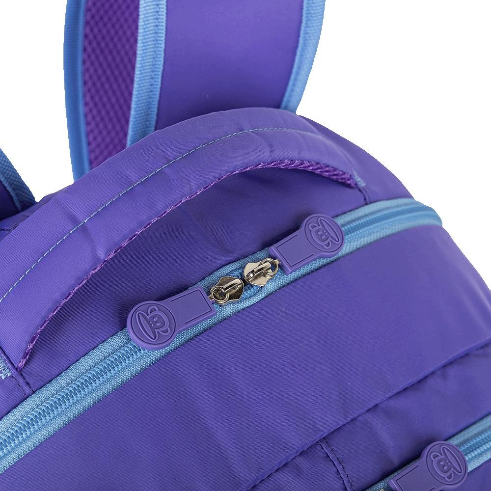 Mochila 2 Compartimentos Paul Frank Fun- Lilás Roxo 11