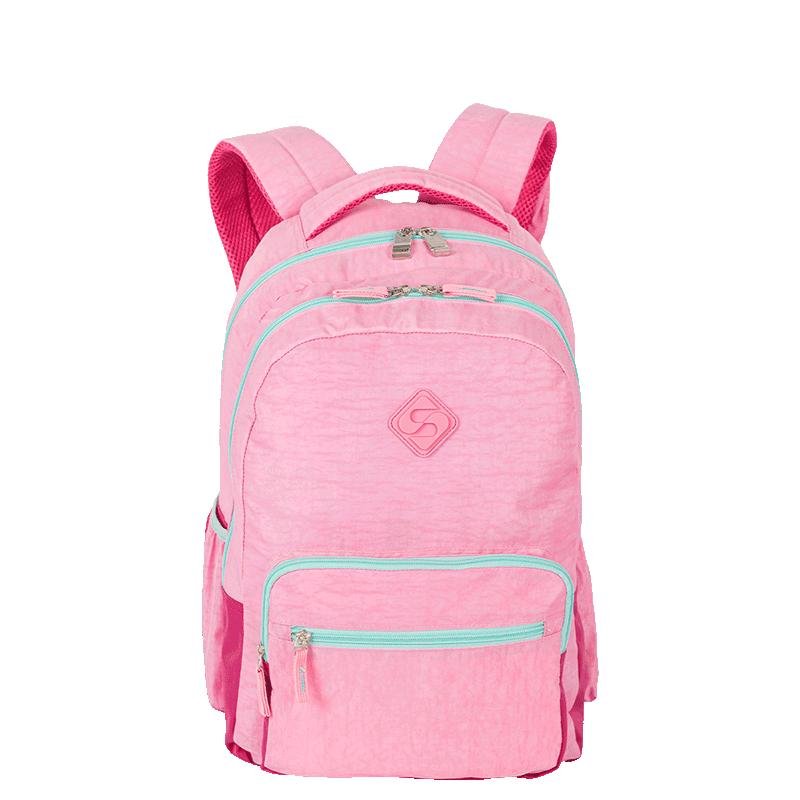 Mochila 2 Compartimentos Sestini College Crinkle 4 Double Rosa - Pink
