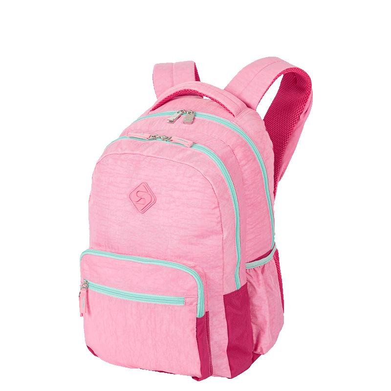 Mochila 2 Compartimentos Sestini College Crinkle 4 Double Rosa - Pink Rosa 3