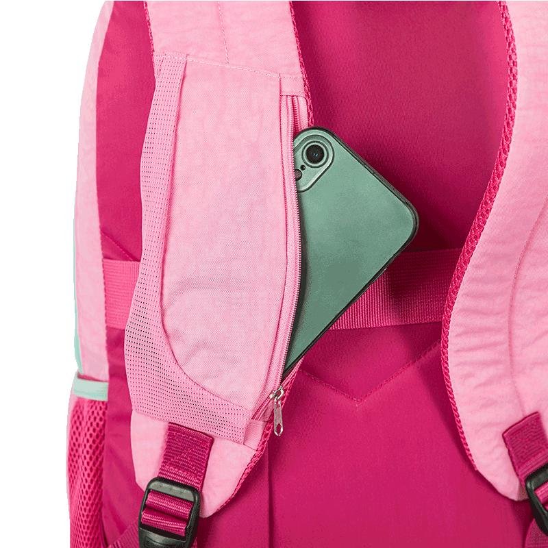 Mochila 2 Compartimentos Sestini College Crinkle 4 Double Rosa - Pink Rosa 9