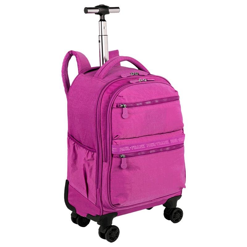 Mochila Carrinho com 4 Rodas Paul Frank Classics - Orquídea