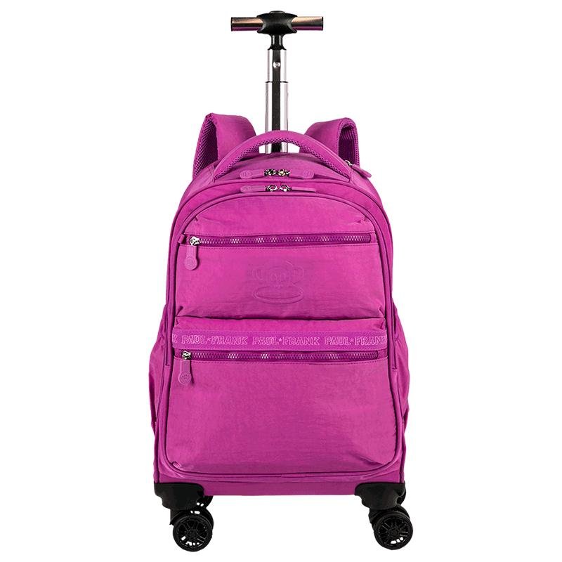 Mochila Carrinho com 4 Rodas Paul Frank Classics - Orquídea Roxo 2