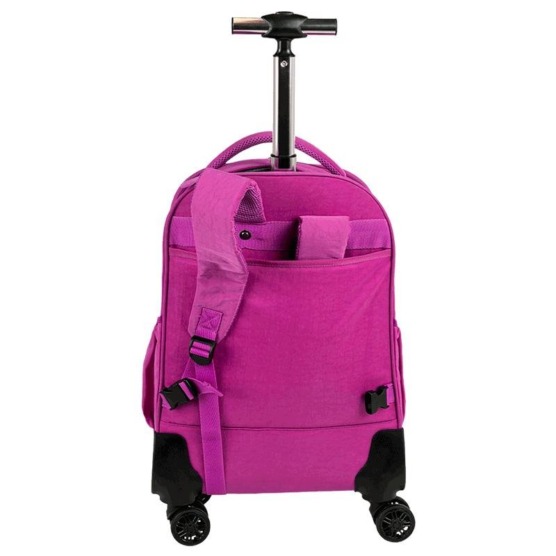Mochila Carrinho com 4 Rodas Paul Frank Classics - Orquídea Roxo 4