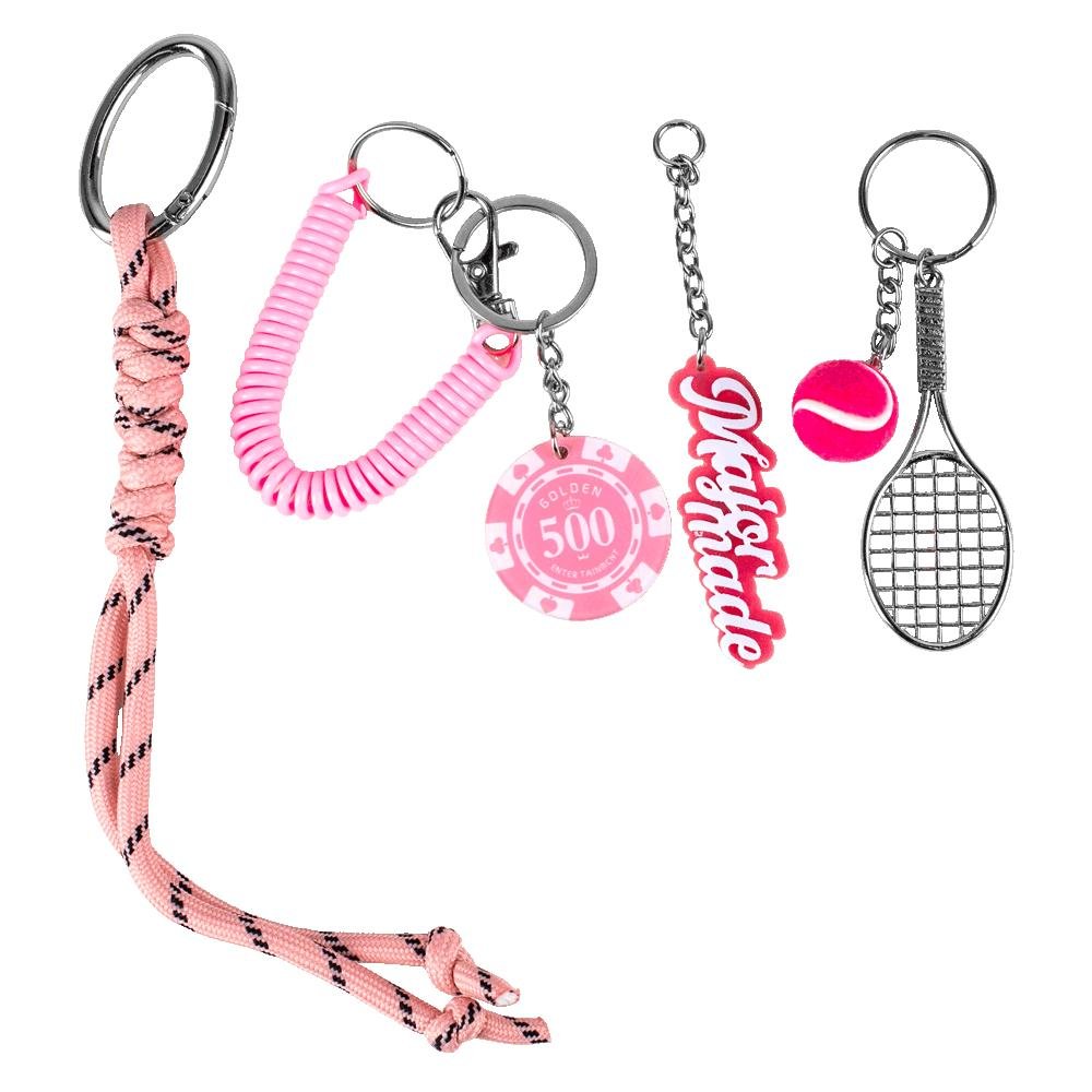 Chaveiro Raquete De Tênis Sestini Studio - Rosa Rosa 2