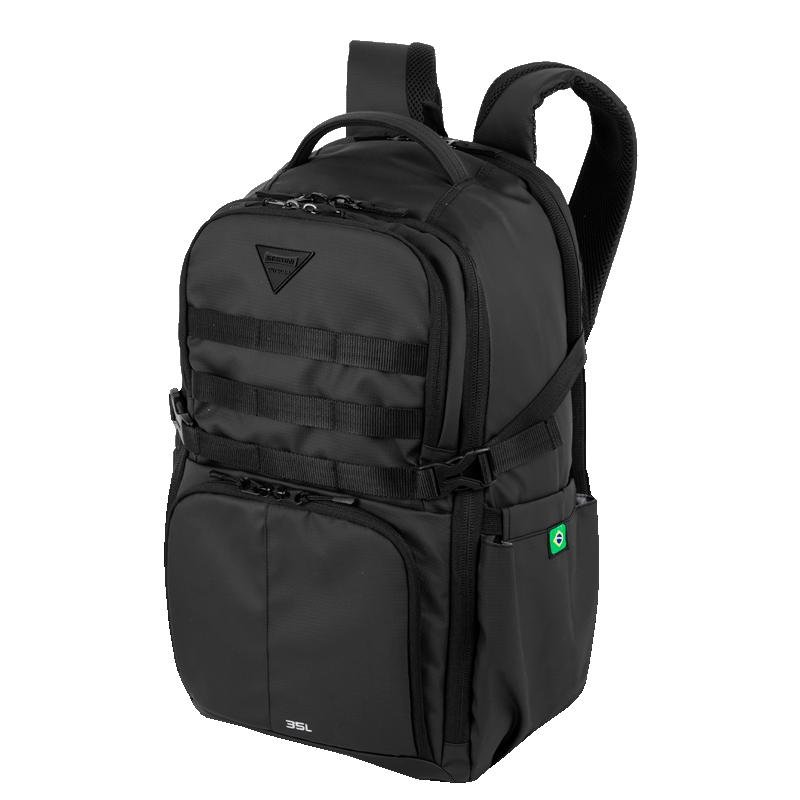 Mochila Grande 2 Compartimentos Sestini Outsider - Preto Preto 3
