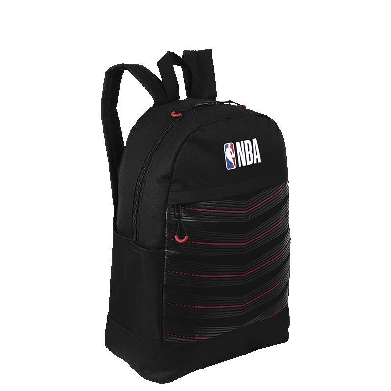 Mochila Grande NBA Basics - Preto e Vermelho Preto 2