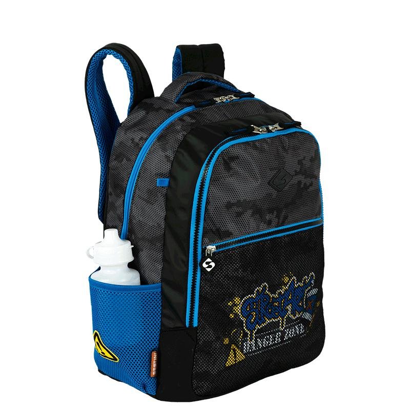 Mochila Grande Sestini Grafitti - Colorido Preto 5