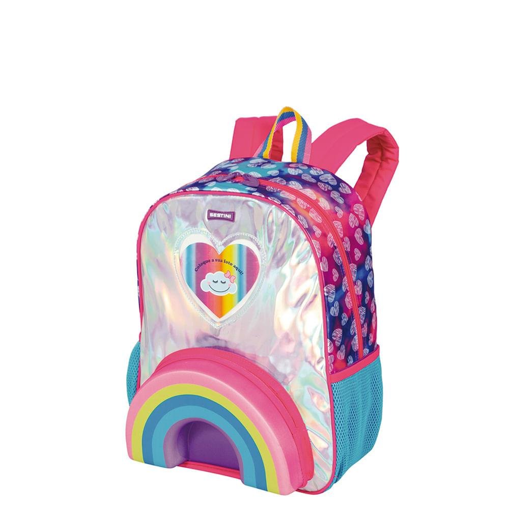 Mochila Grande Sestini 21X Arco Íris Colorido Multicores 3