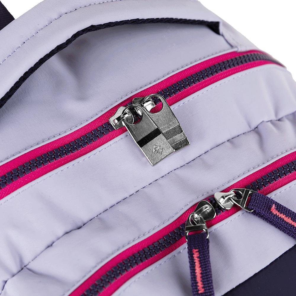 Mochila Grande 2 Compartimentos Sestini College Crinkle 4 - Purple Candy Roxo 9