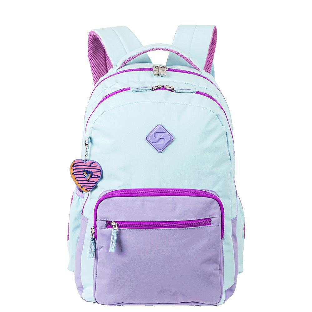 Mochila Grande 2 Compartimentos Sestini College Crinkle 4 - Blueberry