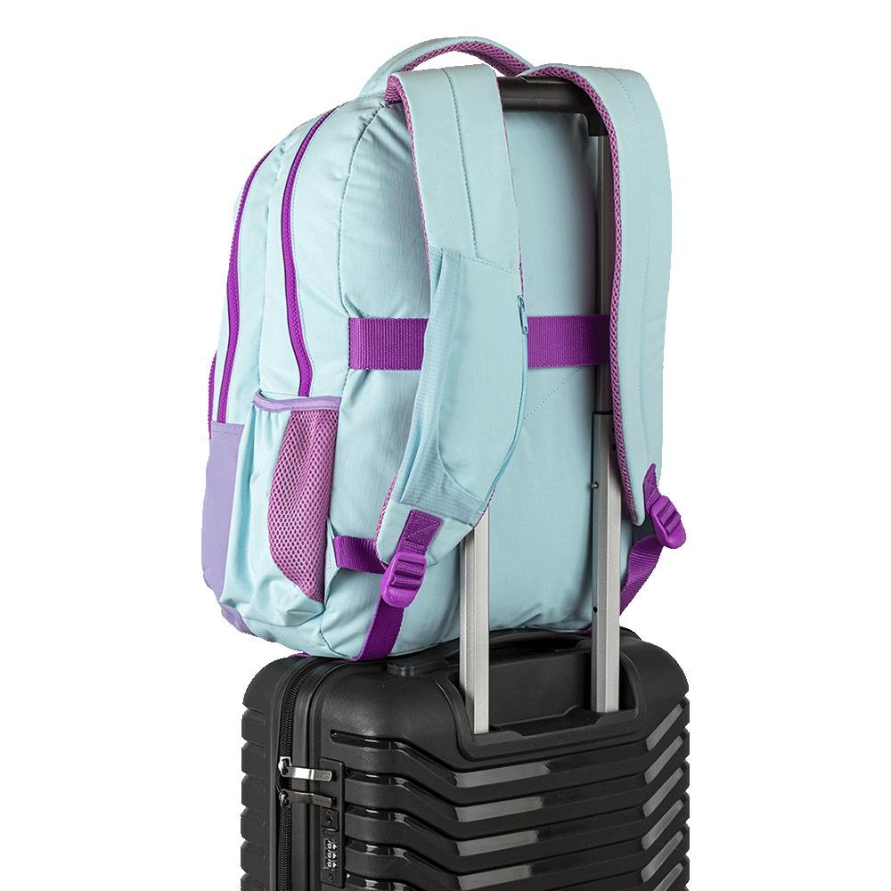 Mochila Grande 2 Compartimentos Sestini College Crinkle 4 - Blueberry Azul 6