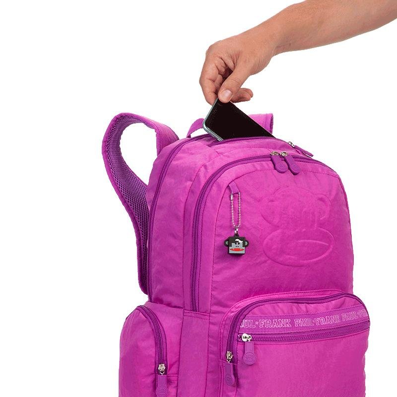 Mochila Grande 2 Compartimentos Paul Frank Classics - Orquídea Roxo 7