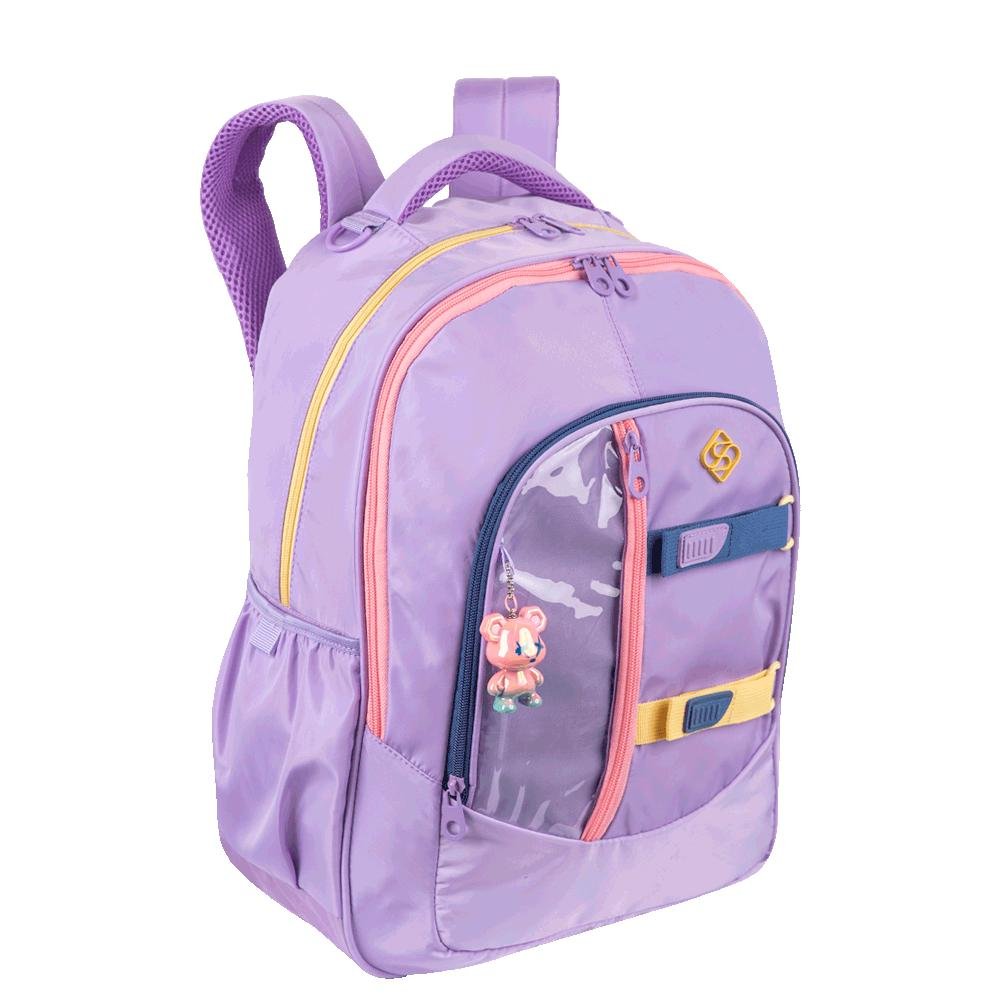Mochila Grande 2 Compartimentos Sestini Studio - Lilás Roxo 2