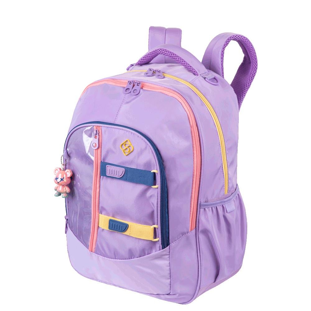 Mochila Grande 2 Compartimentos Sestini Studio - Lilás Roxo 3