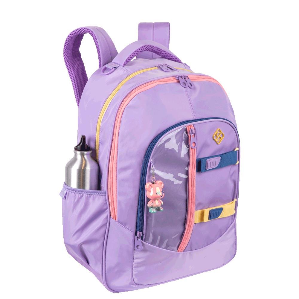 Mochila Grande 2 Compartimentos Sestini Studio - Lilás Roxo 5