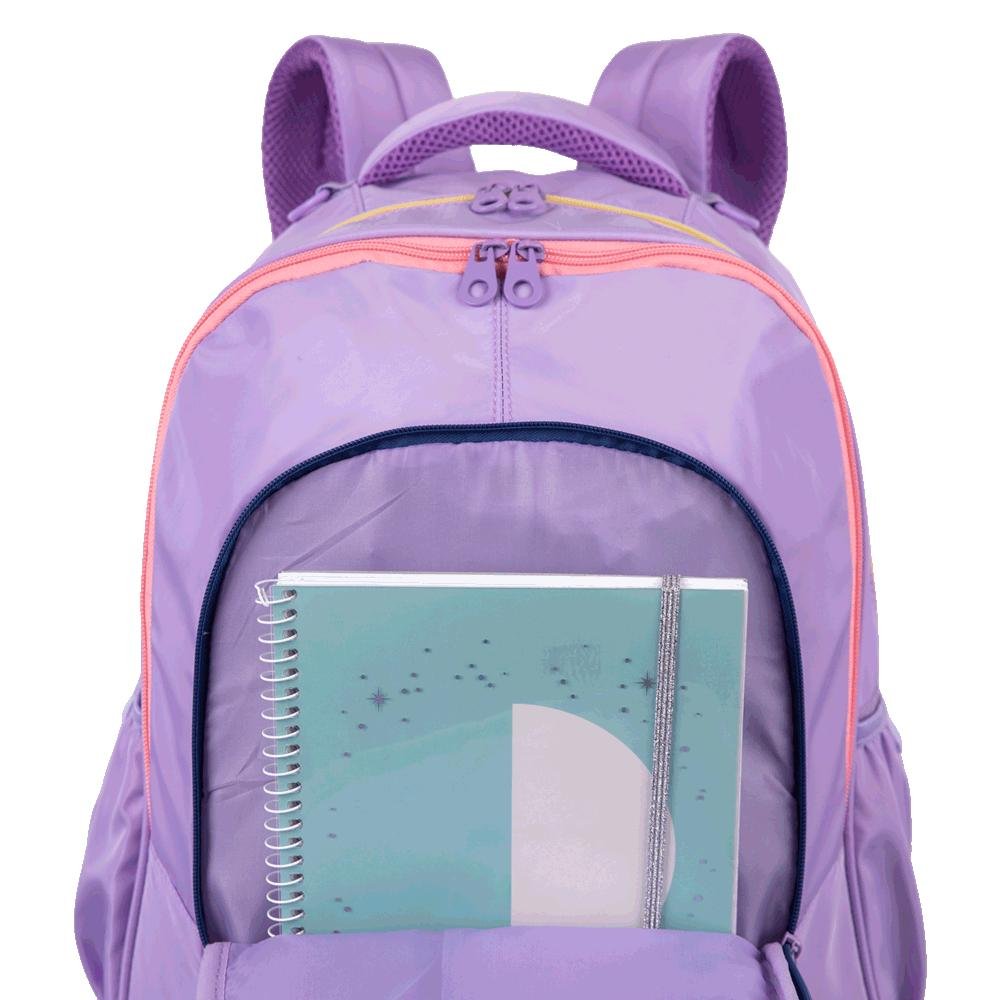 Mochila Grande 2 Compartimentos Sestini Studio - Lilás Roxo 6